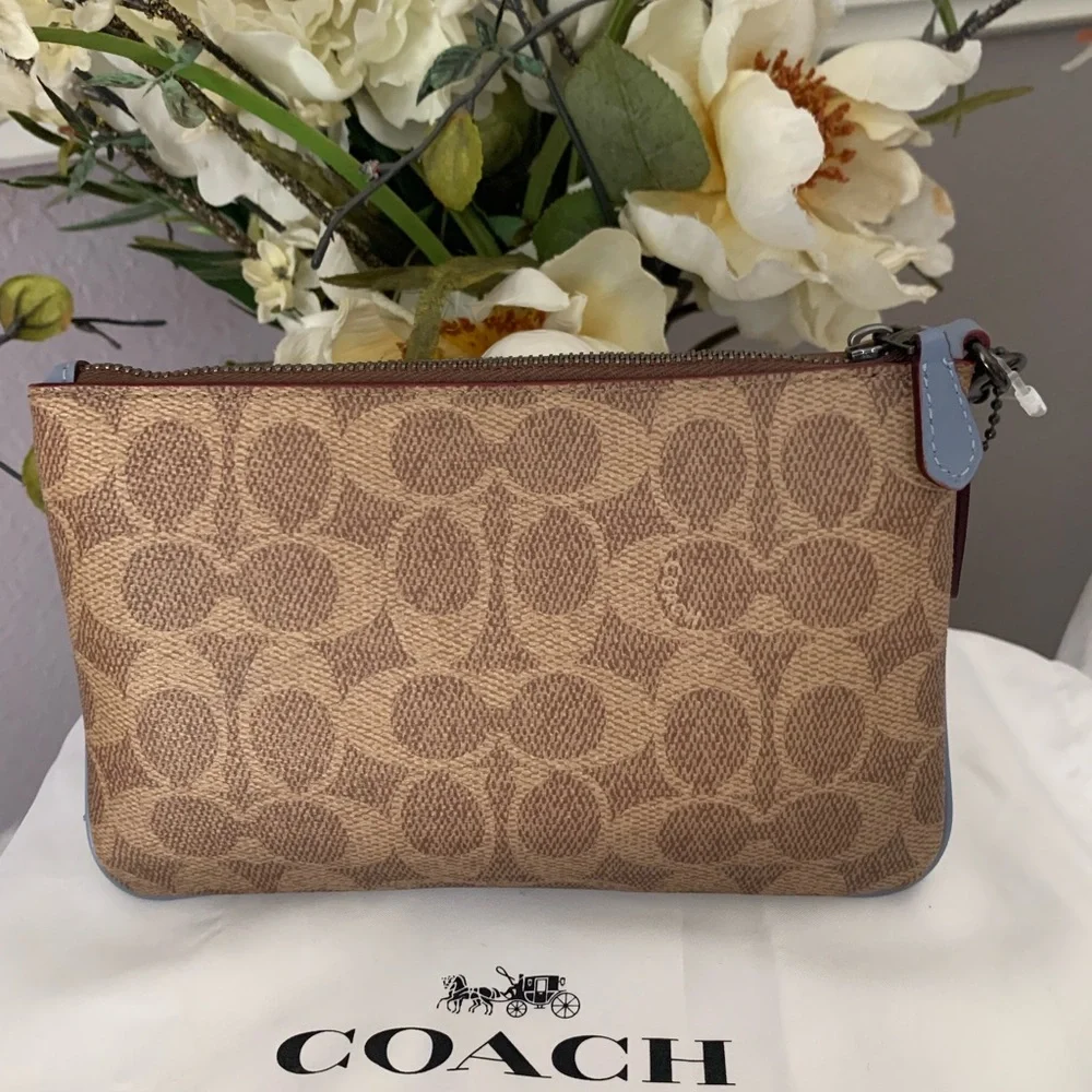 Coach monogram Print Wristlet /Clutch